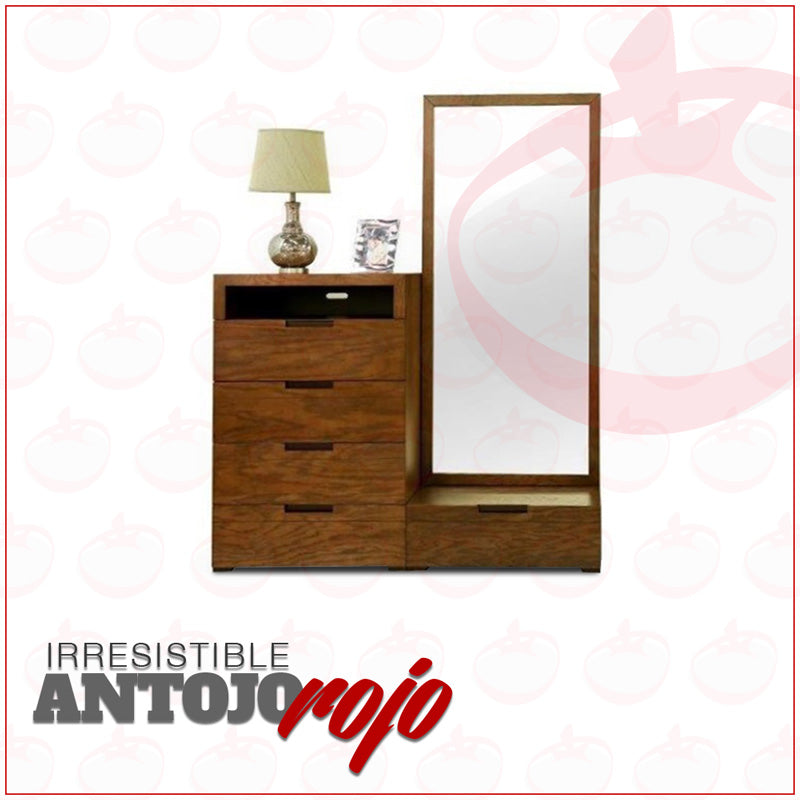 JUEGO DE ESPEJO CHEST Y CAJONERA TV  STANZA