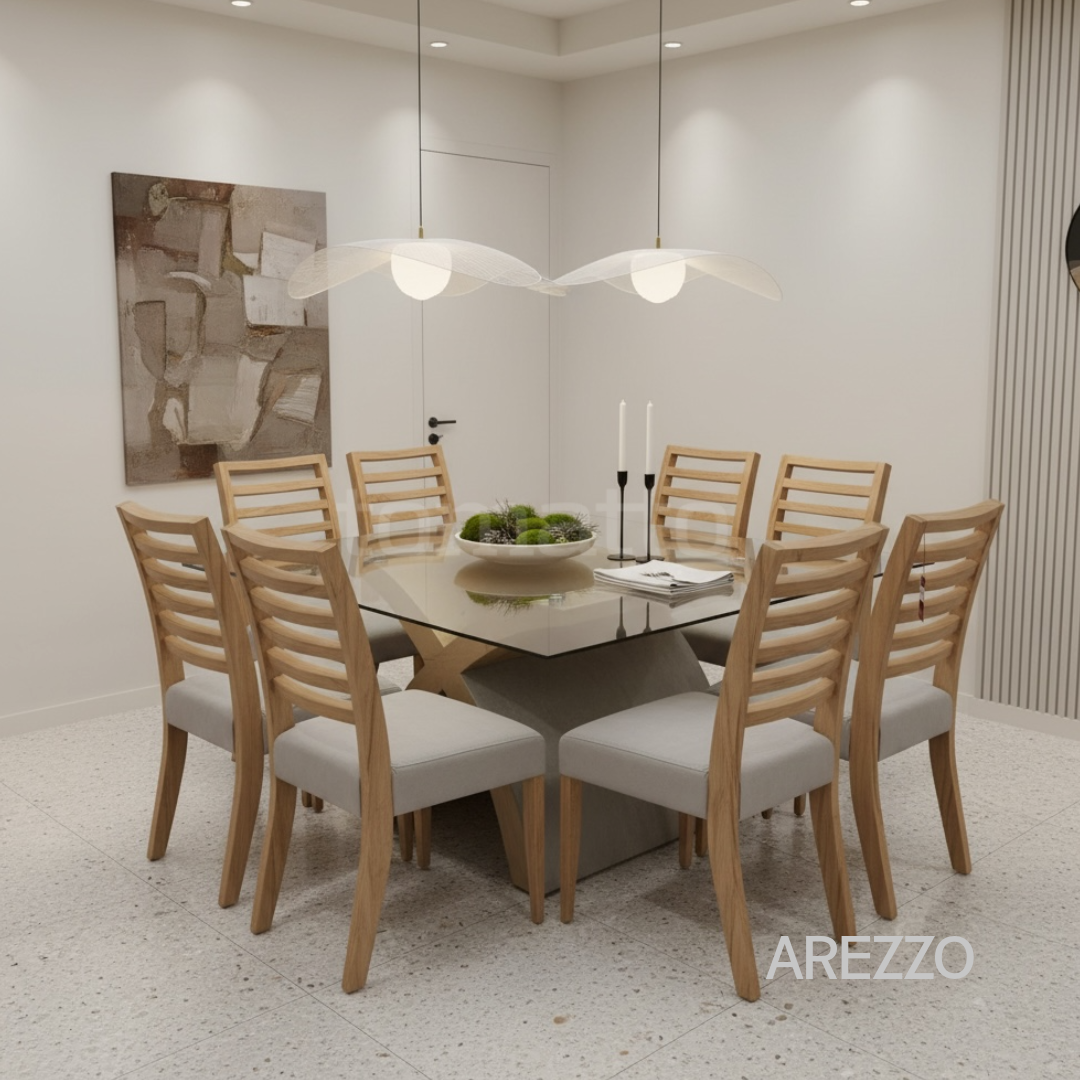 MESA AREZZO 8 SILLAS