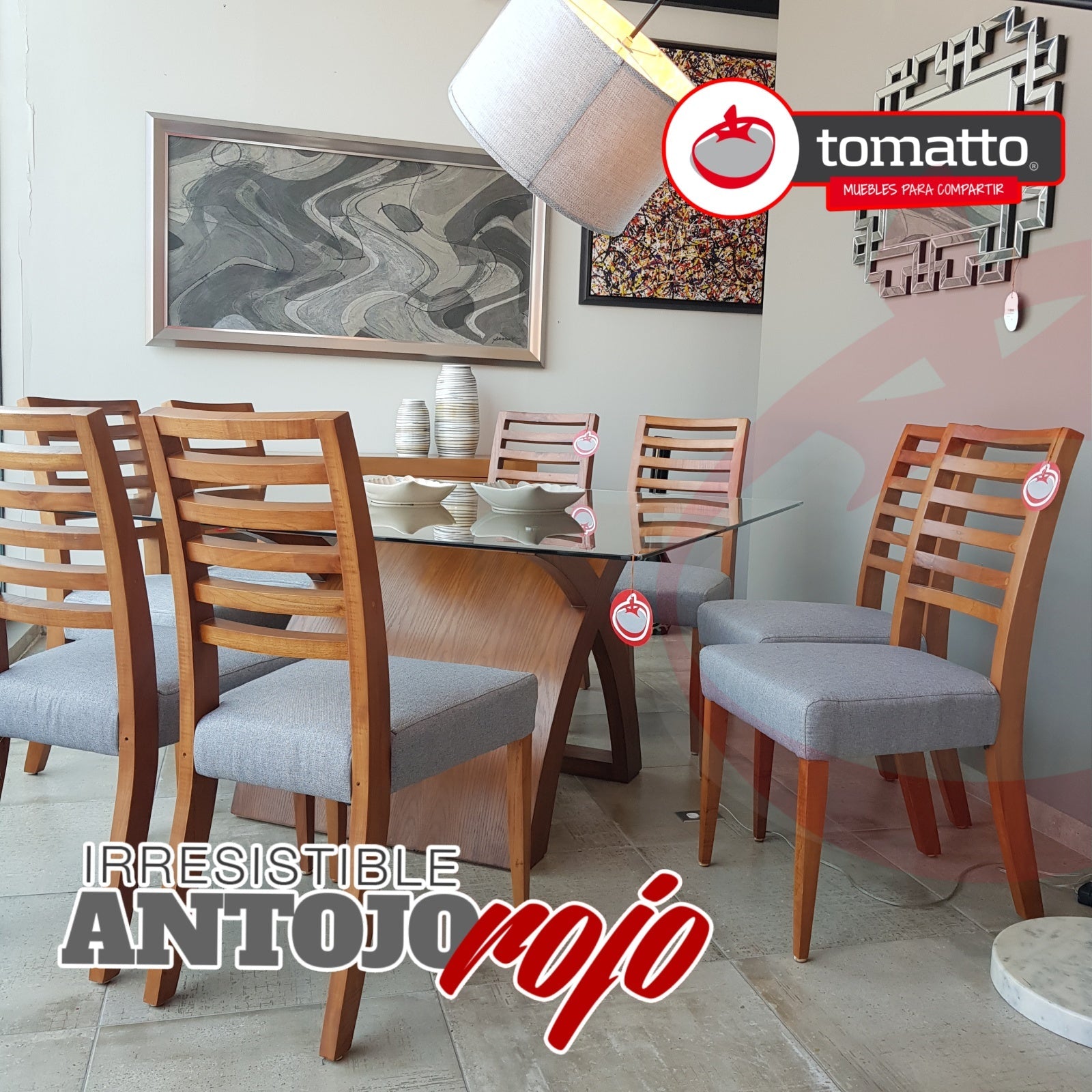 MESA AREZZO 8 SILLAS